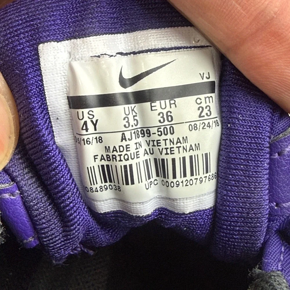 Nike Air Max 95 Kids Youth Size 4Y Purple Teal Iridescent‎ AJ1899 500